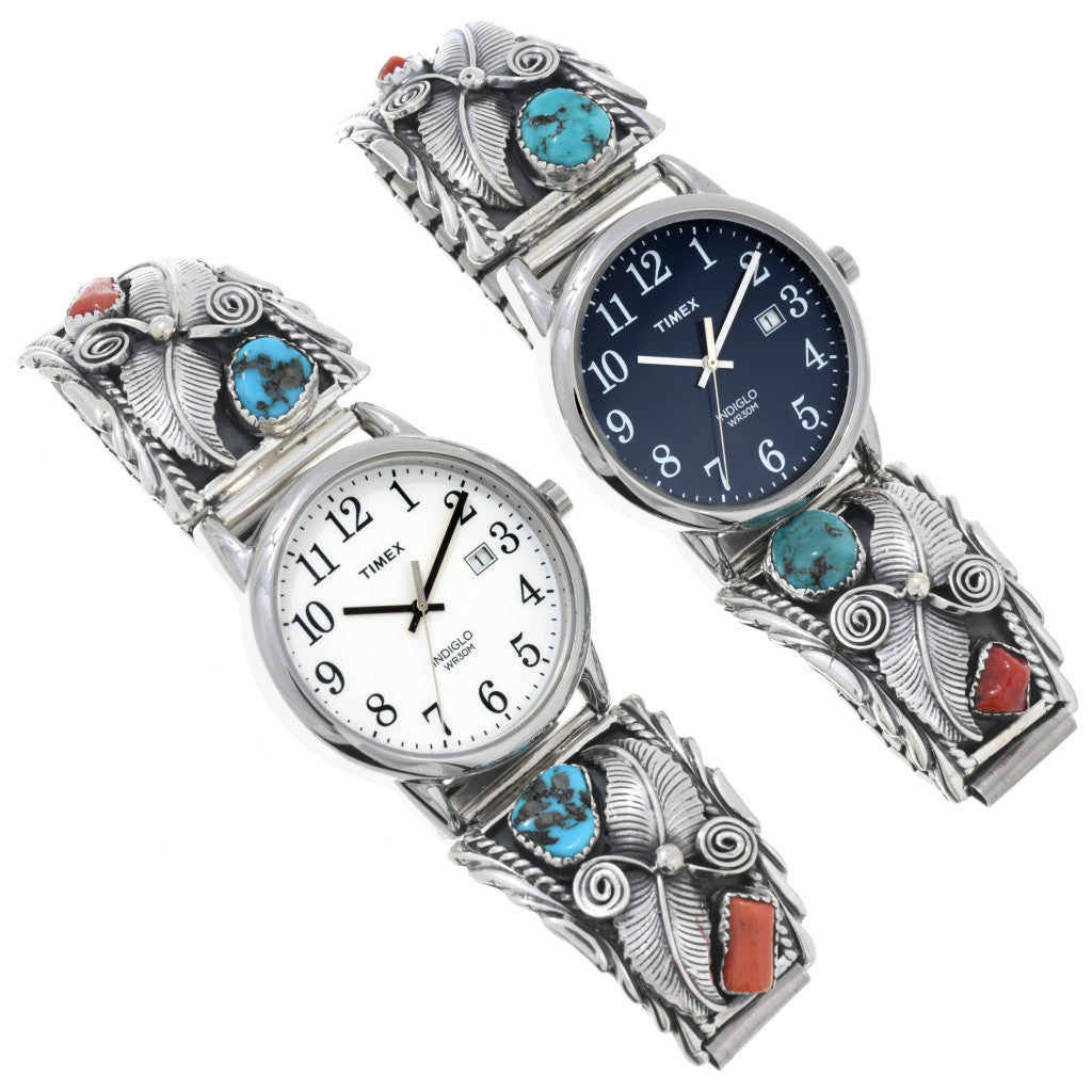 mens-kingman-turquoise-coral-sterling-silver-navajo-watch-tips-dials