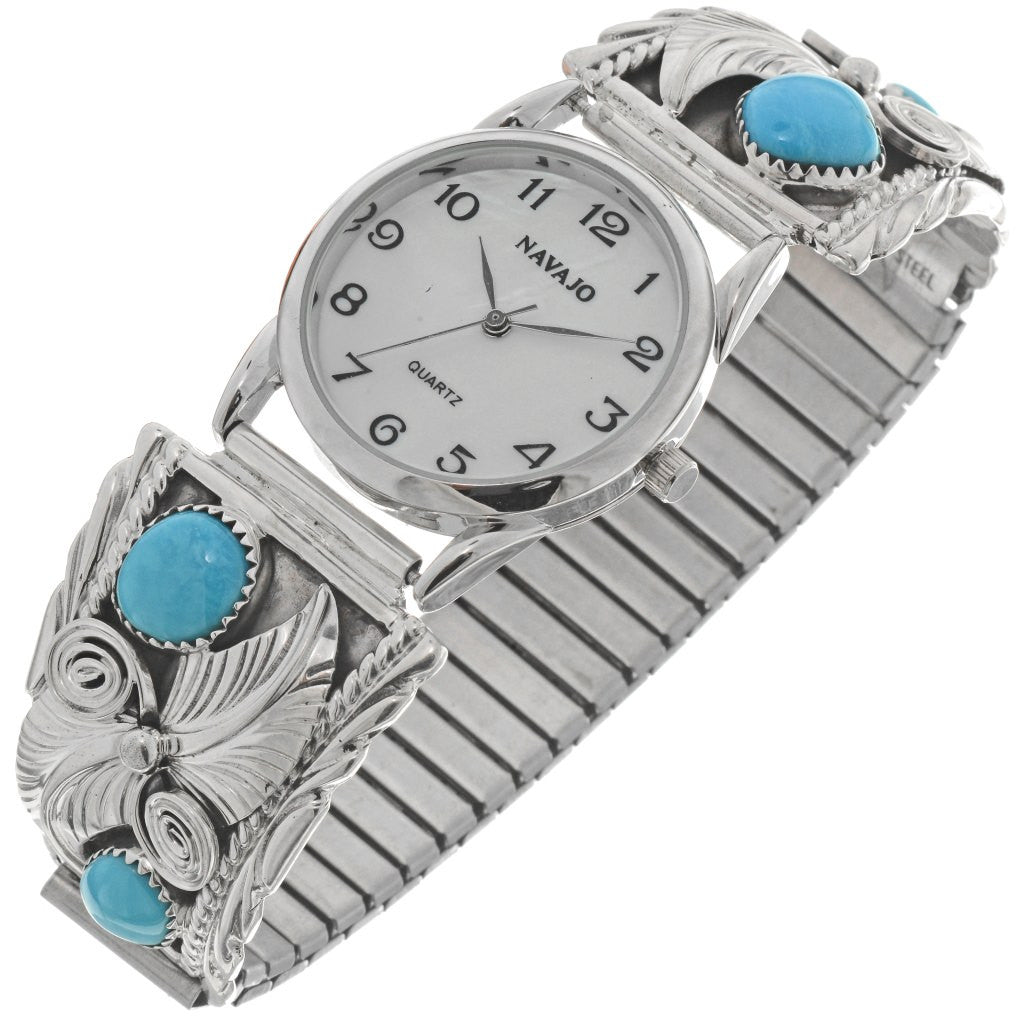 southwestern-turquoise-mens-watch-sterling-silver